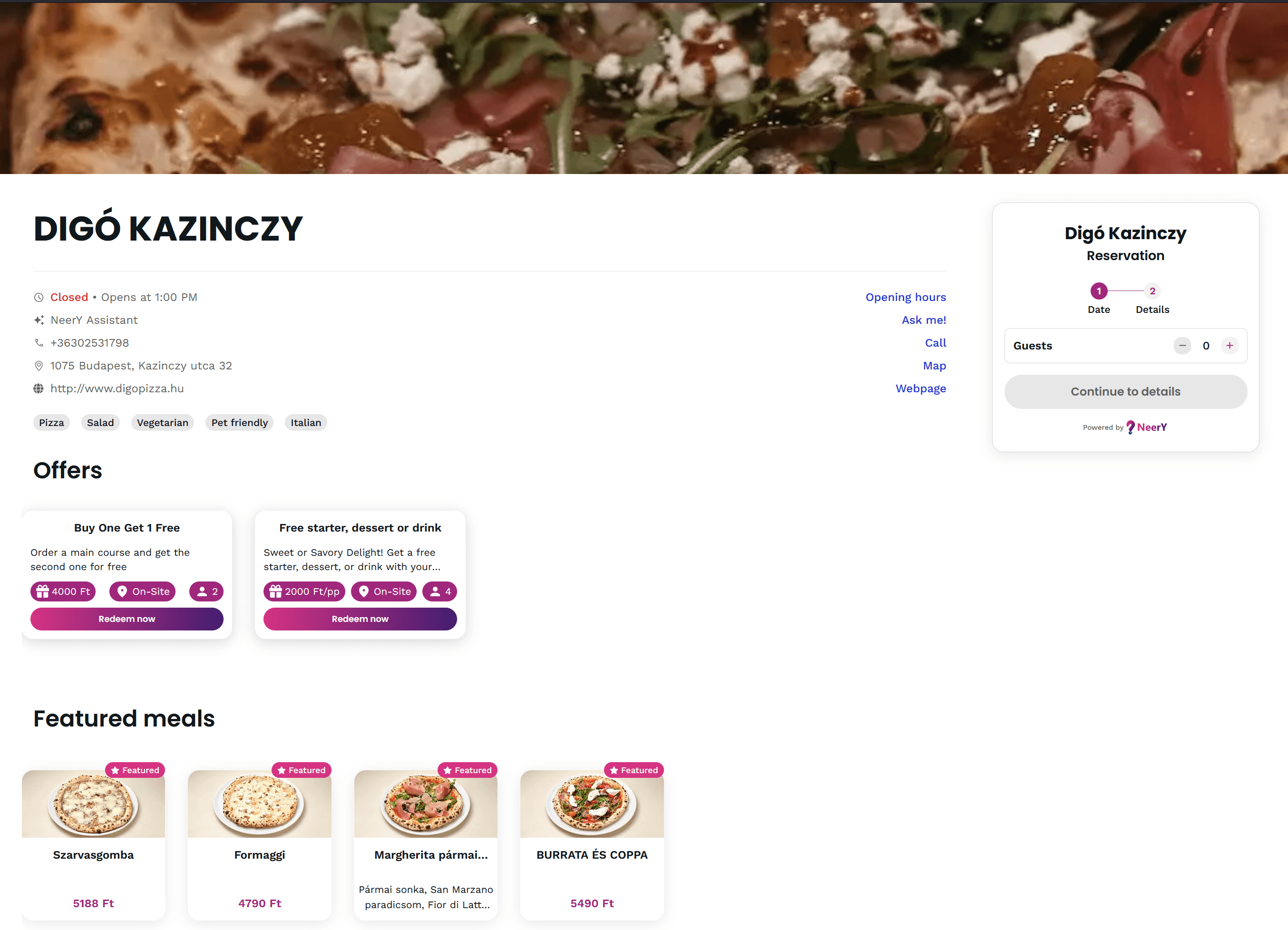 NeerY Digital Menu